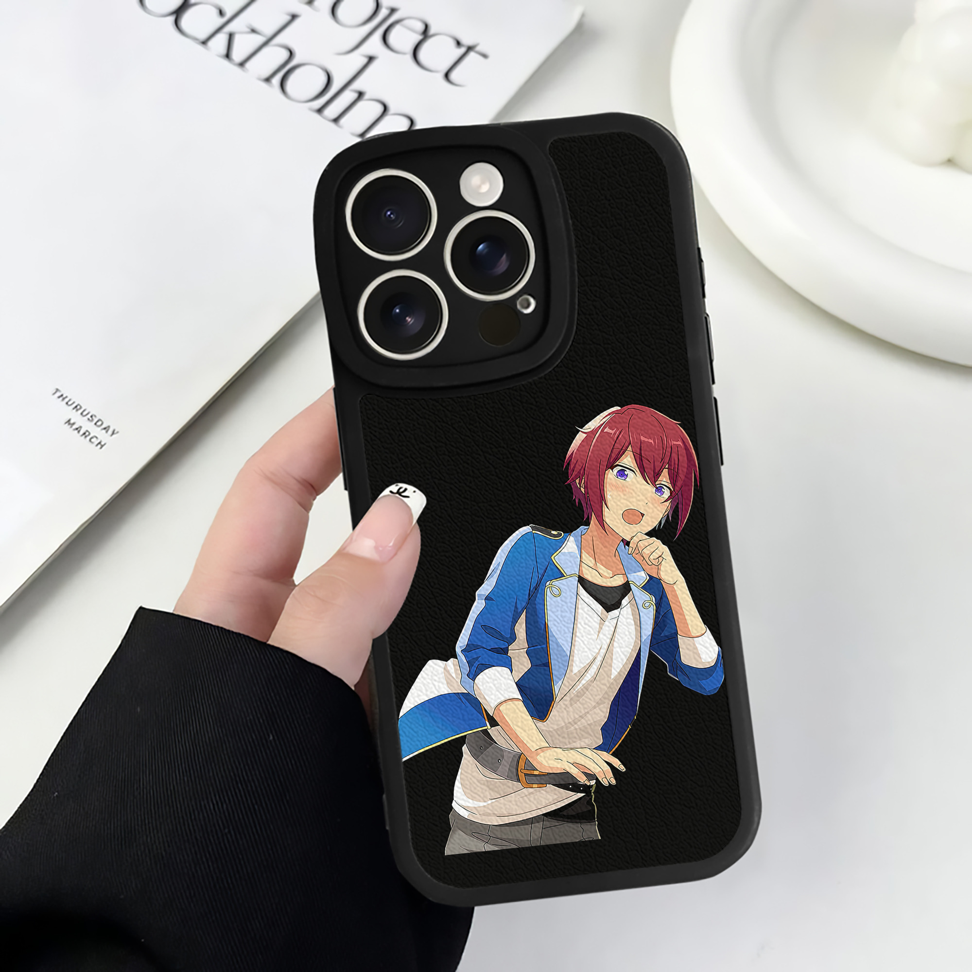 （画像用） あんさんぶるスターズ! Ensemble Stars 【iPhone 16シリーズ対応】シリコンスマホケース（レザー調） 材質：シリコン